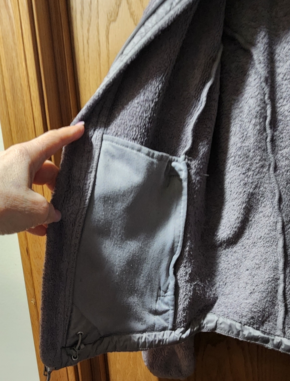 The North Face Osito 2 full-zip fleece Light Gray Fuzzy Jacket Small - Picture 4 of 11